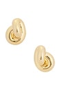 view 1 of 2 Small Knot Stud Earrings in Yellow Gold