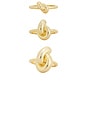 view 1 of 4 Knot Ring Set in Yellow Gold