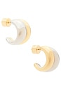 view 1 of 3 BOUCLES D'OREILLES HUGGIE CHAVEZ in Two Tone