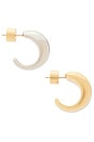 view 2 of 3 BOUCLES D'OREILLES HUGGIE CHAVEZ in Two Tone