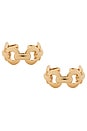 view 1 of 3 Link Cuff Earrings in Yellow Gold