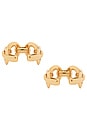 view 3 of 3 Link Cuff Earrings in Yellow Gold