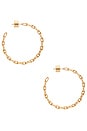 view 2 of 4 Link Baby Hoop Earrings in Yellow Gold