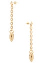 view 2 of 3 PENDIENTES COLGANTES LINK LINEAR EARRINGS in Yellow Gold