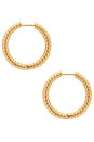 view 2 of 3 PENDIENTES HUGGIE MADISON in Yellow Gold