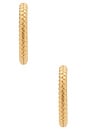 view 3 of 3 PENDIENTES HUGGIE MADISON in Yellow Gold