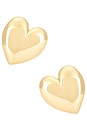 view 1 of 3 Puffy Heart Earrings in Gold