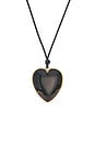 view 2 of 4 COLLAR LARGO CON COLGANTE HEART PENDANT in Smokey Quartz