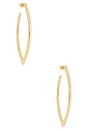 view 1 of 4 BOUCLES D'OREILLES FEATHER HOOP in Gold