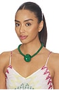 view 4 of 4 COLLAR CON COLGANTE DE CUENTAS MYKONOS in Green