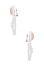 view 2 of 2 PENDIENTES RIVIERA QUEEN in White & Pearl