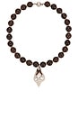 view 1 of 4 Eos Necklace in Brown & Silver