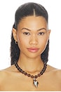 view 4 of 4 Eos Necklace in Brown & Silver