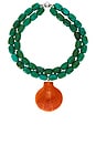 view 1 of 3 Luma Necklace in Teal & Orange