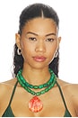 view 3 of 3 Luma Necklace in Teal & Orange