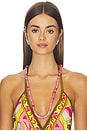 view 3 of 3 Donna Linea Necklace in Pink