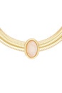 view 2 of 3 Opyum Necklace in Gold & White
