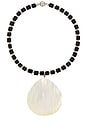 view 1 of 4 Oro Necklace in Black & Pearl