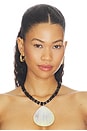 view 4 of 4 Oro Necklace in Black & Pearl