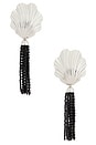view 1 of 2 Aria Earrings in Silver & Black