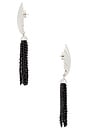 view 2 of 2 Aria Earrings in Silver & Black