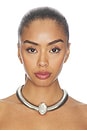 view 5 of 4 Opyum Necklace in Silver & White