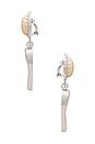 view 2 of 2 Sally Ride Earrings in Silver & Pearl