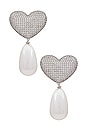 view 1 of 2 Frances Earrings in Silver & Pearl