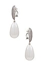 view 2 of 2 Frances Earrings in Silver & Pearl