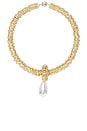view 1 of 2 Pearl Drop Gold Necklace in Gold