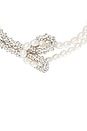 view 2 of 2 КОЛЬЕ-ЗАЯВЛЕНИЕ MINETTA in Silver & Pearl