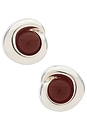 view 1 of 2 AGNES イヤリング in Silver & Red