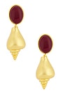 view 1 of 2 Ponza Earrings in Gold & Red