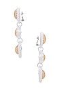view 2 of 2 PENDIENTES FOXY BROWN in White & Pearl