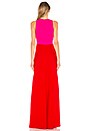 view 3 of 3 Jill by Jill Stuart Color Block Gown in Begonia Pink & Poppy Red