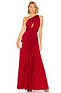 view 1 of 3 One Shoulder Gown in Ruby