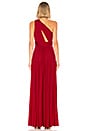 view 3 of 3 One Shoulder Gown in Ruby