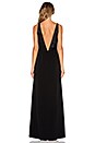 view 3 of 3 Deep V Gown in Black