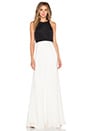 view 1 of 3 Color Block Maxi Dress in Black & Off White