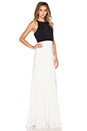 view 2 of 3 Color Block Maxi Dress in Black & Off White