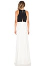 view 3 of 3 Color Block Maxi Dress in Black & Off White