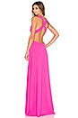 view 1 of 4 Deep V Gown in Gossip Pink