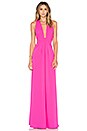 view 2 of 4 Deep V Gown in Gossip Pink