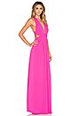 view 3 of 4 Deep V Gown in Gossip Pink