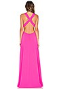 view 4 of 4 Deep V Gown in Gossip Pink