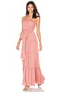 view 1 of 3 Strapless Chiffon Gown in Desert Rose