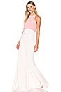 view 2 of 3 Two Tone Gown in Blush Pink & Powder