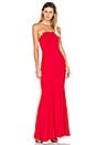 view 1 of 3 Strapless Gown in Cherry Red