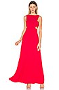 view 1 of 3 Cutout Gown in Cherry Red