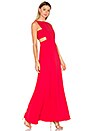 view 2 of 3 Cutout Gown in Cherry Red